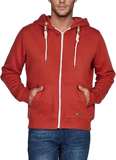 Riverso RIVThilo Men's Hooded Jacket Sweatshirt Hoodie Zip Basic Plain Cotton Grey Brown Green Red Blue Black S M L XL 2XL 3XL 4XL 5XL