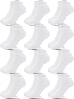 Duufin 12 Pairs Kids Socks Boys Girls Unisex Low Cut Ankle Socks for Kids