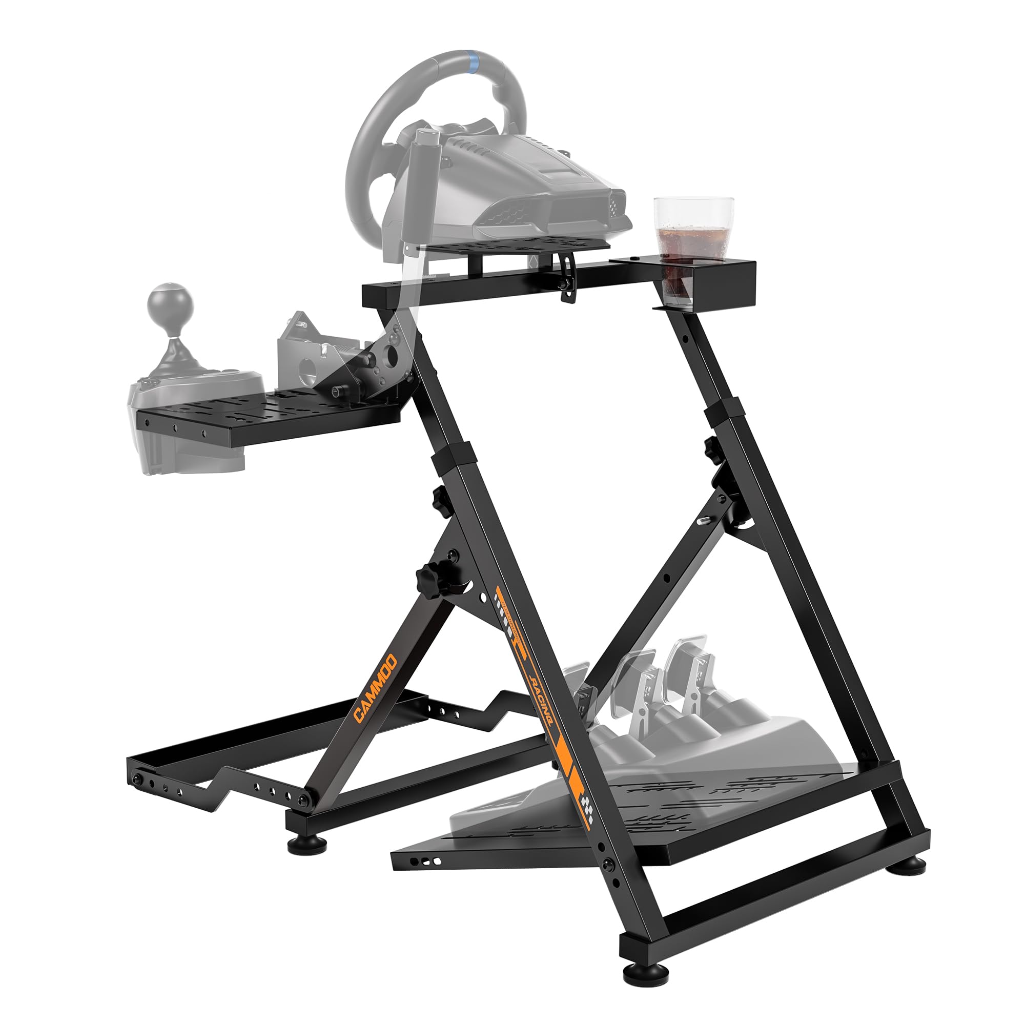 CAMMOO High Compatible Racing Wheel Stand with Chair Slot Fits Handbrake | 31 Ho