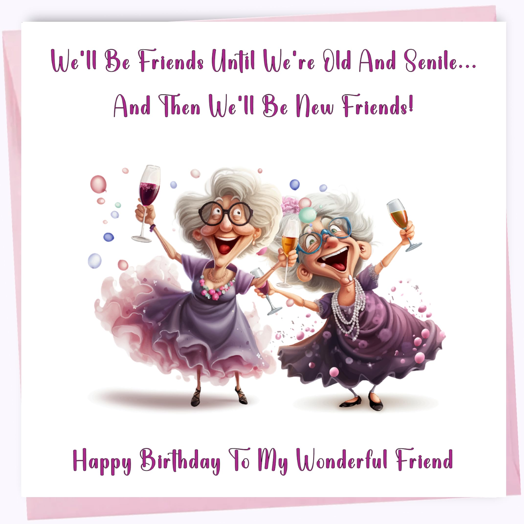 Printperfect friend birthday cards, funny birthday cards for women, happy birthd