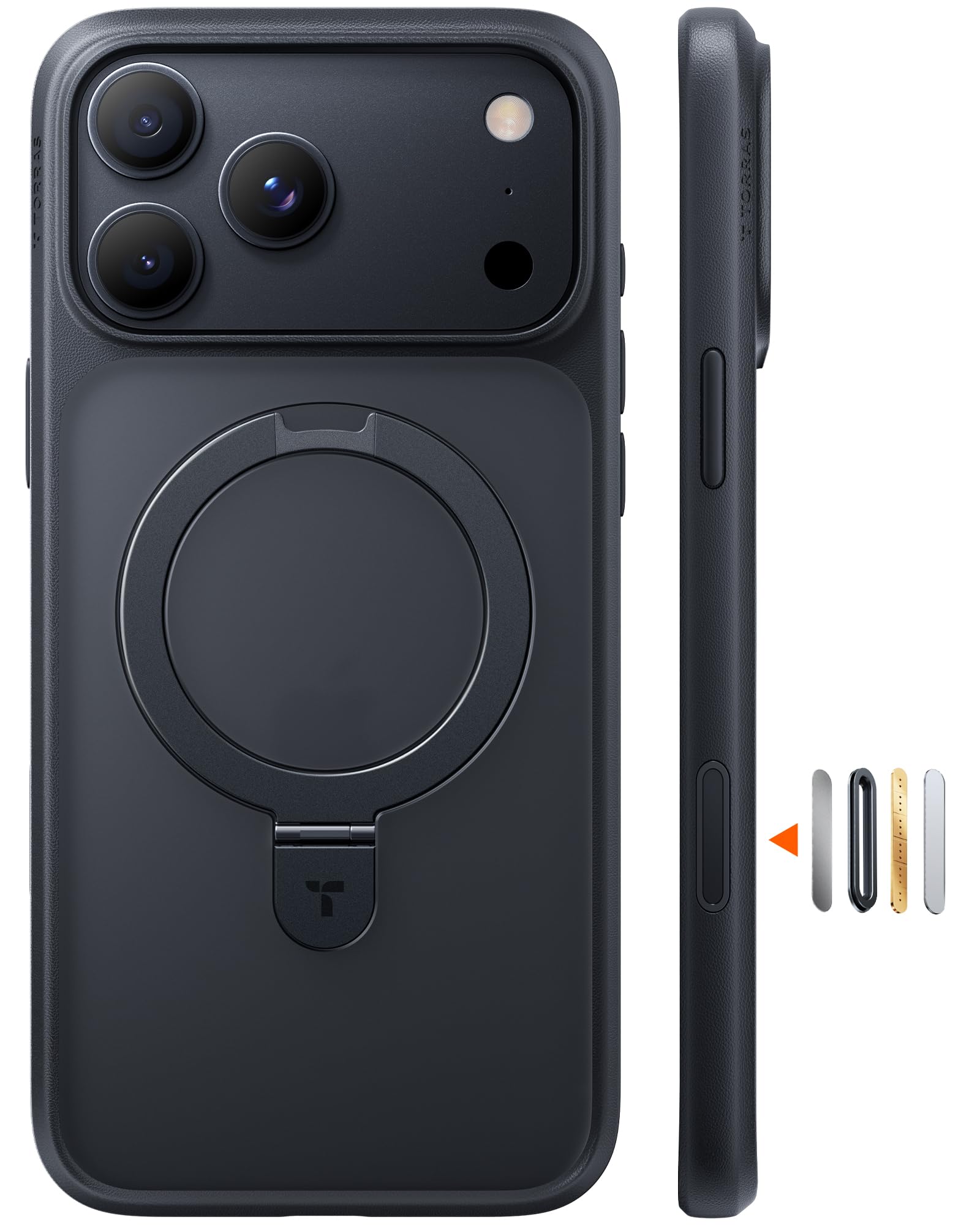 TORRAS for iPhone 18 Pro Max Case with MagSafe Stand Hands Free, Black
