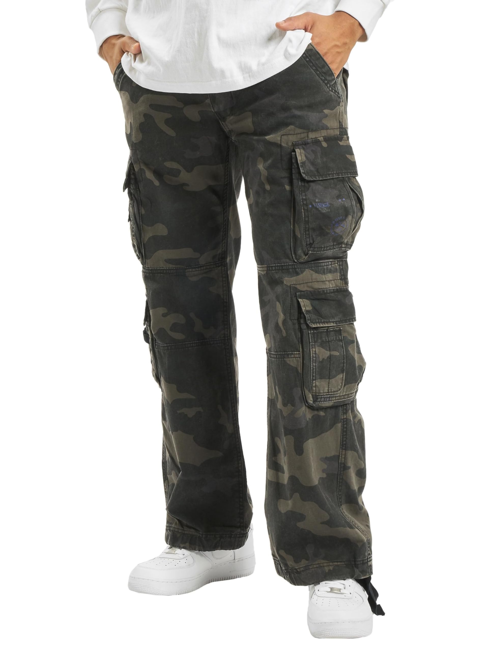 Brandit Men's Pure Vintage Cargo Trousers in Plus Sizes up to 7XL