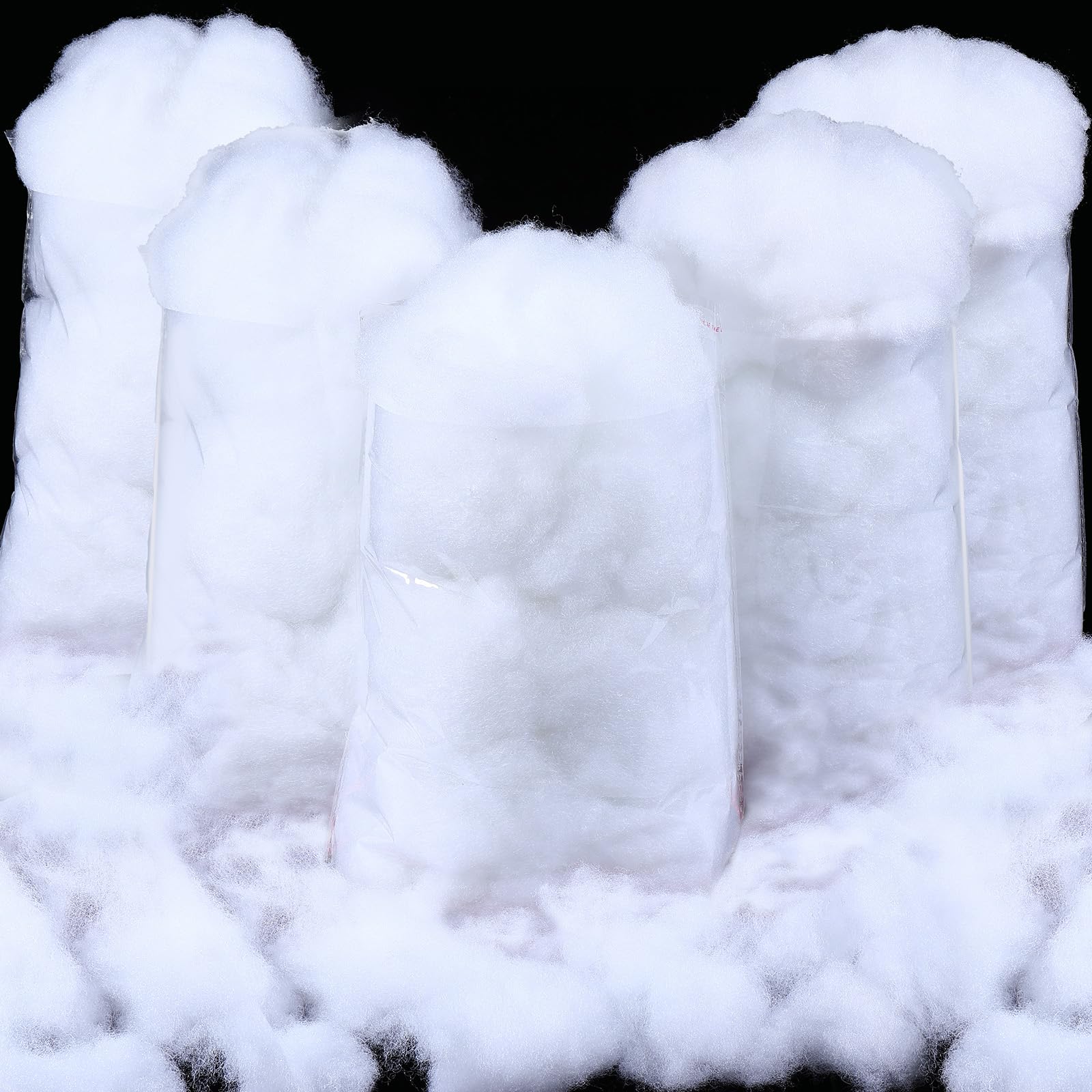 Shappy 35.27 Oz Fake Clouds Christmas Snow White Cotton Fiber Fluffy Indoor