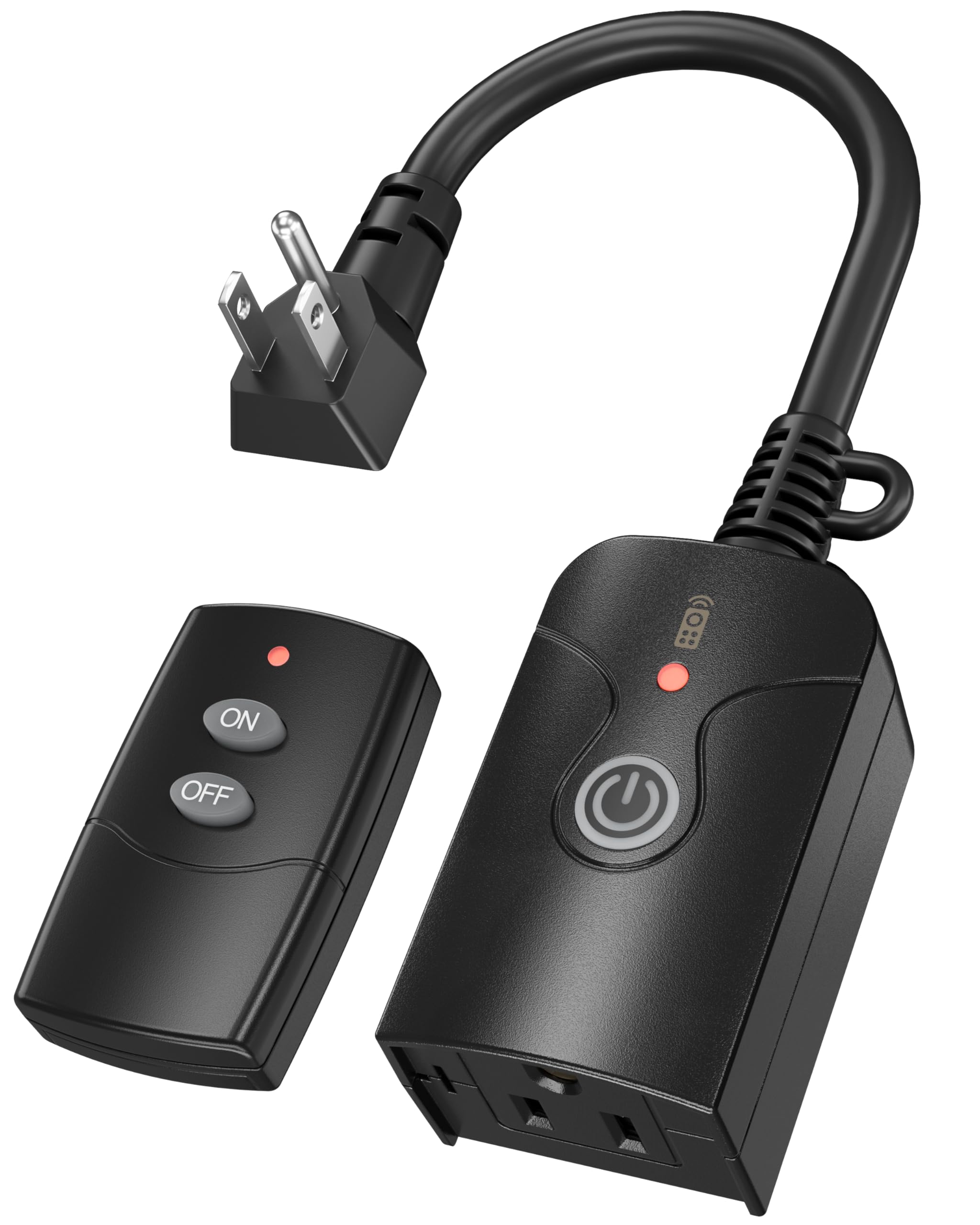 HBN Remote Control Outlets Outdoor Waterproof Indoor Wireless Light Switch | 3-P