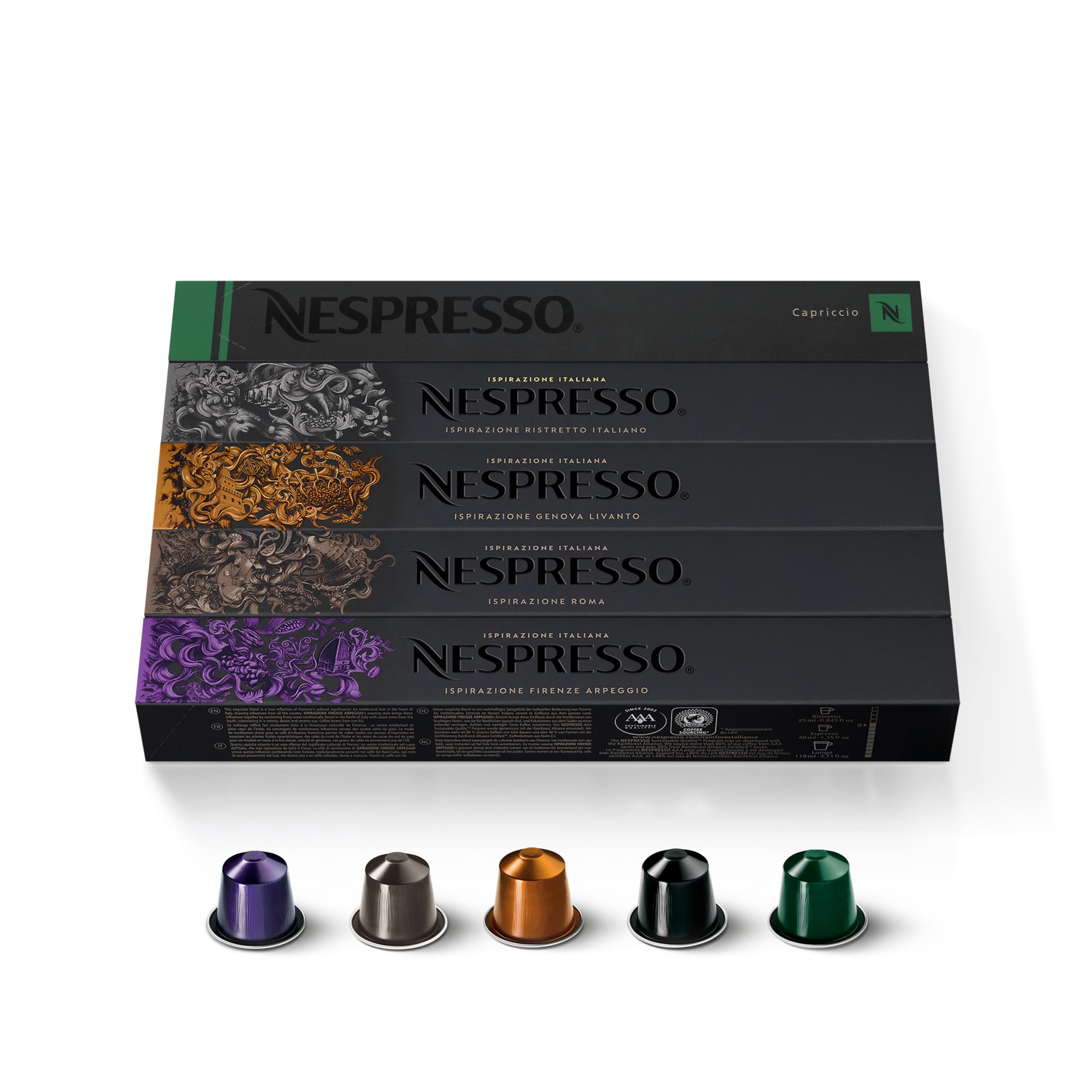 Nespresso Original, Variety Pack, Mixed Roast, 50-Count Espresso Pods | Mixed-Ro
