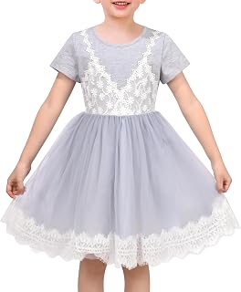 Sunny Fashion Robe Fille Multicolore Tulle Manches Courtes 4-10 Ans