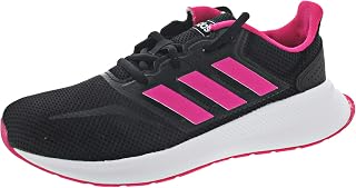 adidas Run Falcon K Shoes - Girls - Black/Shock Pink/White - UK 5