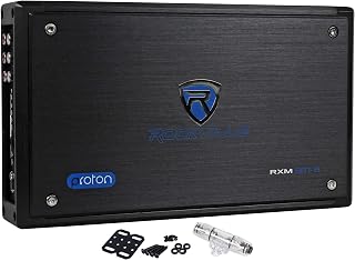 Rockville RXM8BTB 8 Channel Marine Boat Amplifier with Bluetooth, Black | 1500W Peak/750W RMS Dyno Certified, Class D, Compact, Bridgeable, 2 Ohm Stable, Conformal Coated, RCA In/Out, Stainless Steel