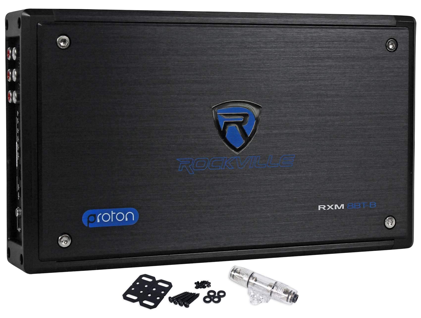 Rockville RXM8BTB 8 Channel Marine Boat Amplifier with Bluetooth, Black | 1500W 