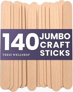 Tress Wellness Craft Sticks, Popsicle sticks, Premium Splinter-Free Wooden Sticks for Waxing, Wax Stick for Body and Face Waxing, 140 pieces