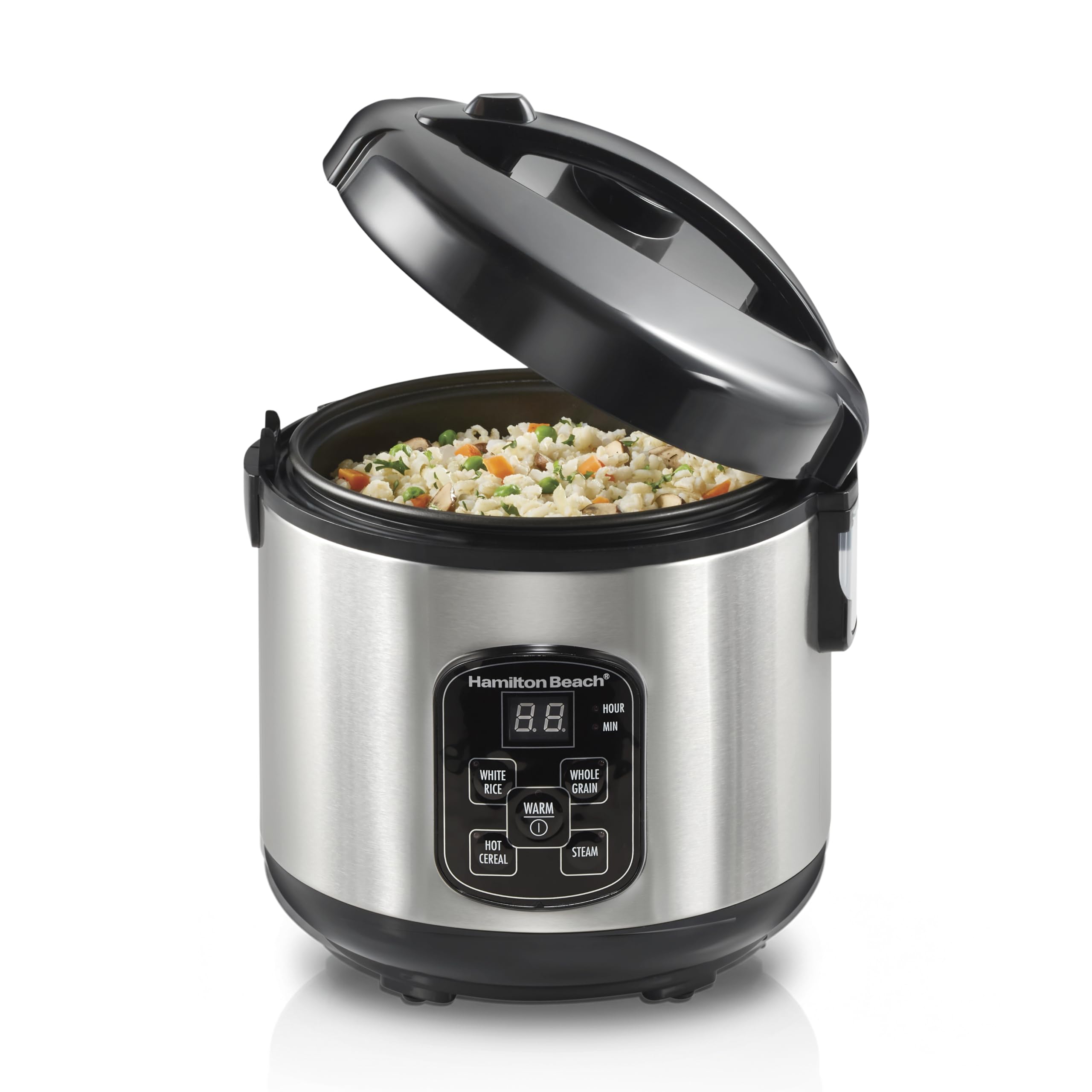 Hamilton Beach Digital Programmable Rice Cooker & Food Steamer, 8 Cups Cooked (4