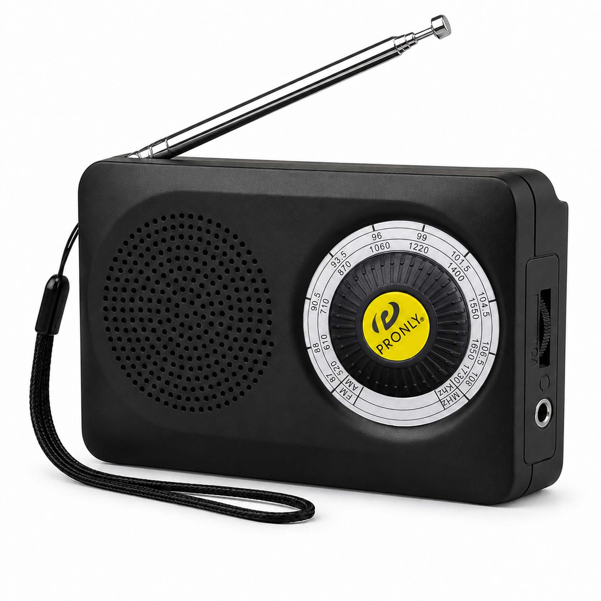 PRONLY 802 Portable AM FM Radio with Headphone Jack, Battery Operated | Compact 