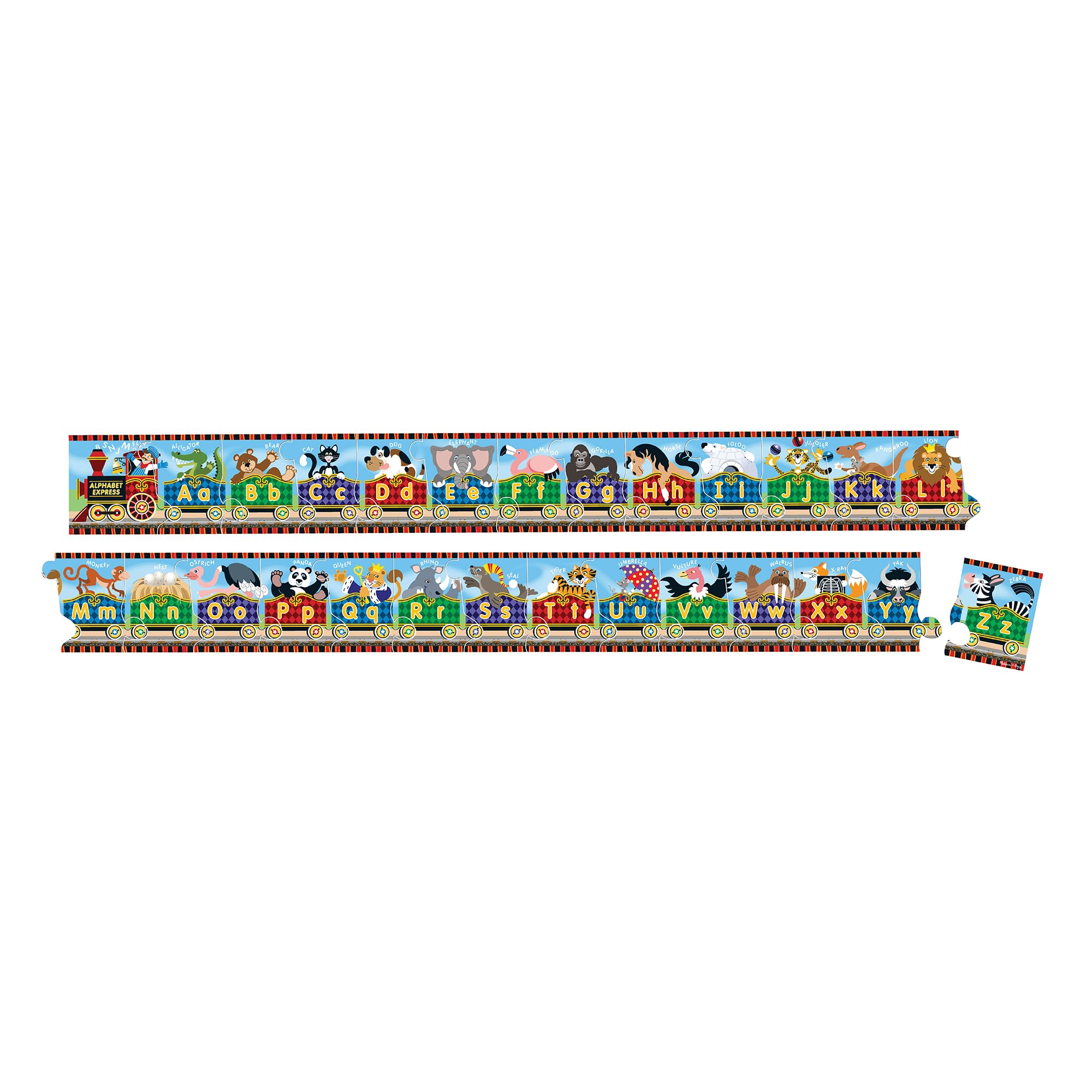 Melissa & Doug Alphabet Express Jumbo Jigsaw Floor Puzzle (27 pcs, 10 feet Long)