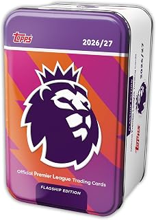 Topps Flagship Premier League 2026/27 Trading Cards - Super Tin 1 | Each Super Tin contains 50 cards including 3 On-Fire cards and 2 exclusive Blue Voltage parallels!