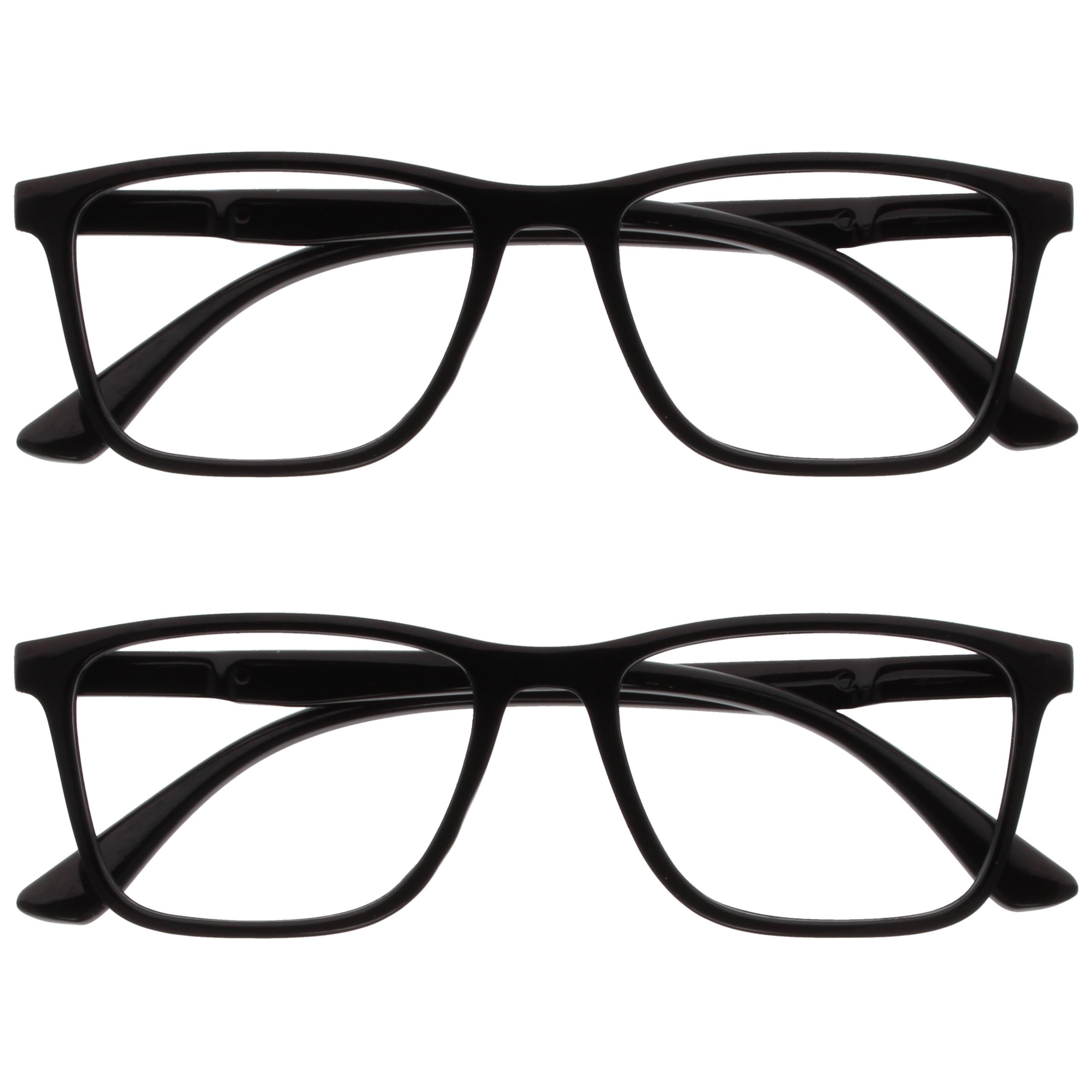 OPULIZE NYX Blue Light Blocking Reading Glasses - Rectangular Frame - UV Anti-Gl