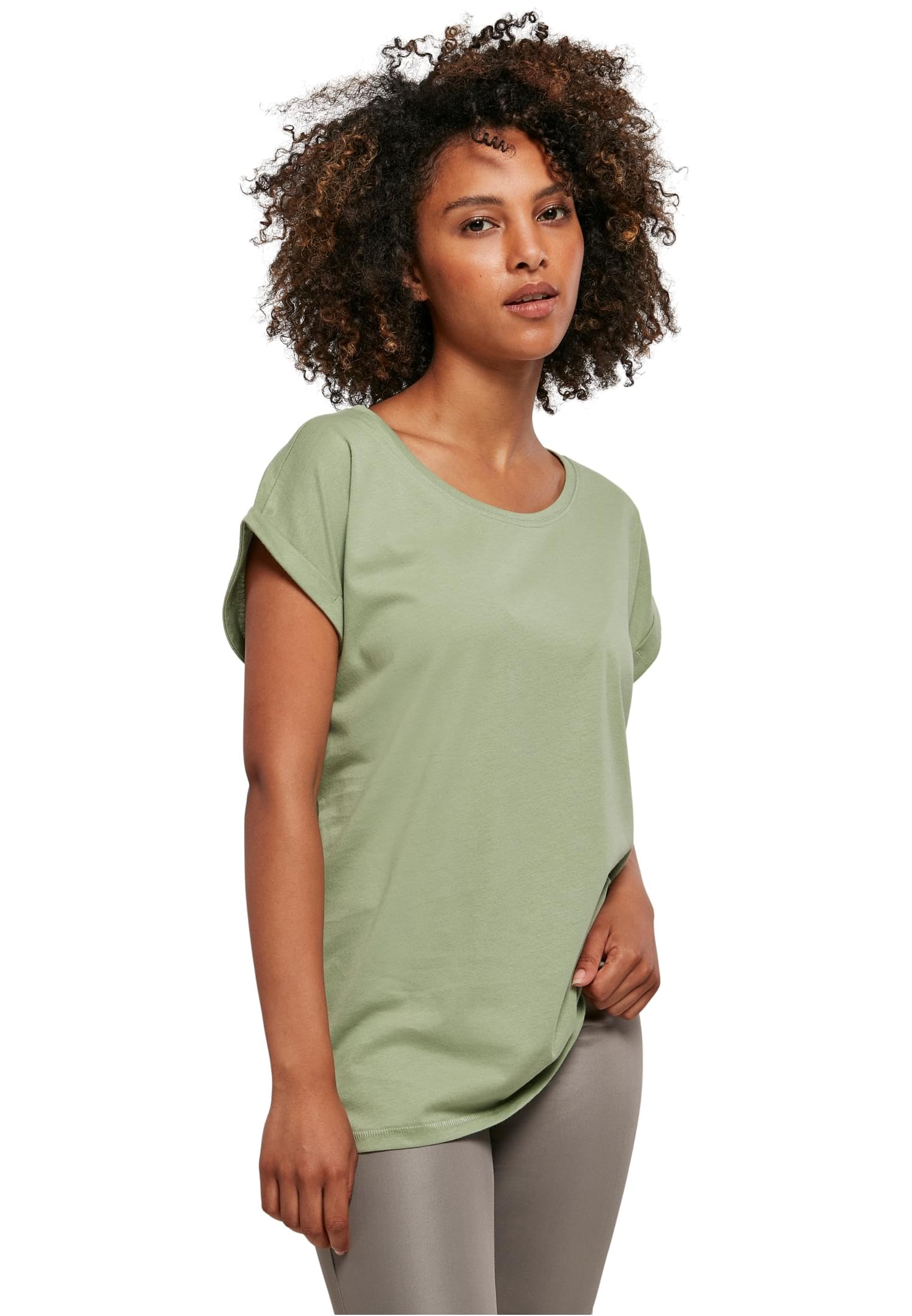 Build Your Brand By021-ladies Extended Shoulder tee Women's T-Shirt (Pack of 1)