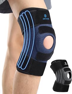 ABYON Knee Brace for Men and Women, Arthritis, Meniscus Tear, ACL, Triple Side Stabilizer and 360°Adjustable Strap for Maximum Support and Quick Recovery