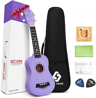 Soprano Ukulele Beginner, 21 Inch Basswood kids Ukuleles Starter Kit Purple | Ukulele for Kids with Gig Bag Spare Strings and Picks