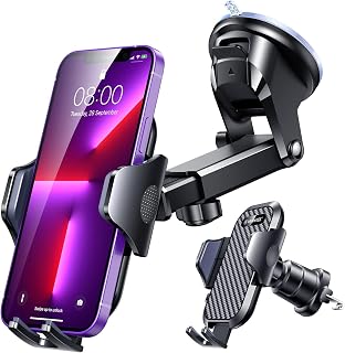 VANMASS 2026 Military Class: Mobile Phone Holder Car Upgrade, Strongest Suction Cup & Ventilation Hook, 4-in-1 Mobile Phone Holder, Car, 360° Rotatable Mobile Phone Holder