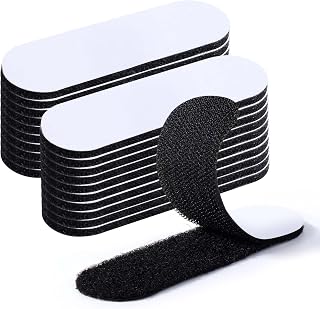 Blendura Self Adhesive Hook and Loop Tape Sticky Strip 20 Pairs 1.2" x 3.9"