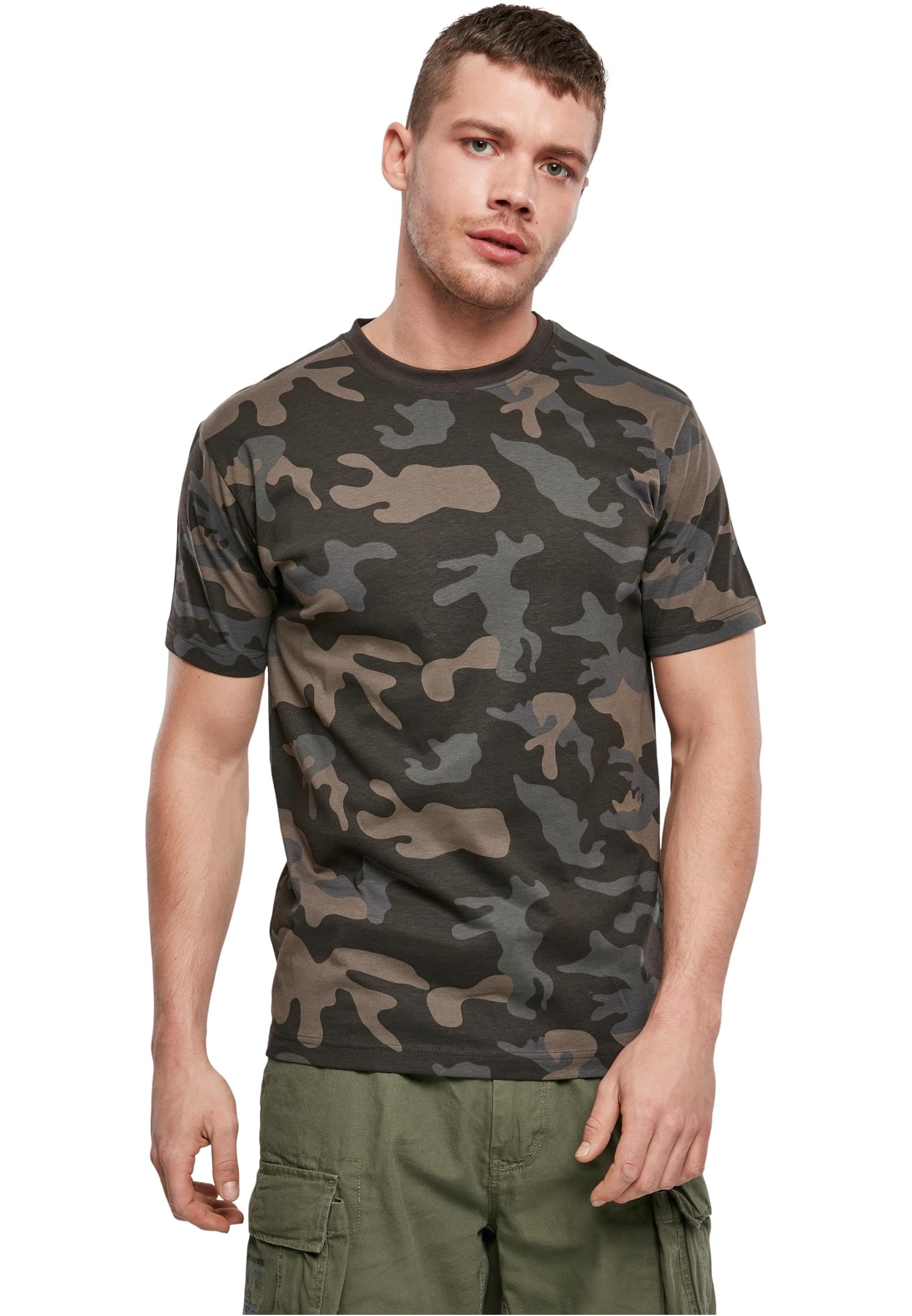 Brandit Men's Premium T-Shirt Short Sleeve Forest Camouflage