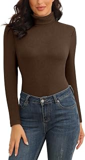 WOWENY Thermal Top Women's Turtleneck Pullover Fleece Turtleneck Shirt Long Sleeve Thermal Underwear Extra Warm Undershirt Long Sleeve Shirt Lightweight Ski Underwear Hiking Shirt