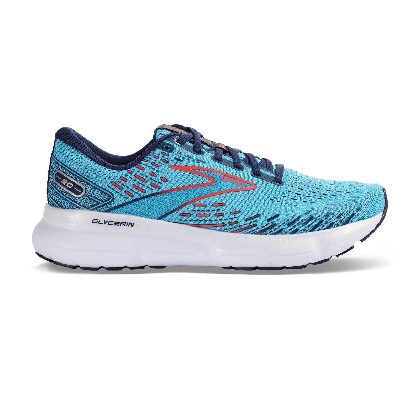 Brooks Glycerin 20 Cushion Neutral Men's Running Shoes, blue, 47.5 EU