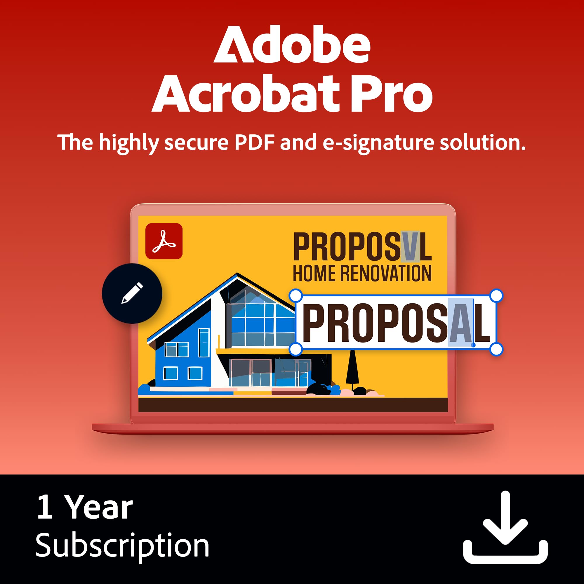 Adobe Acrobat Pro | 1 Year | PC/Mac | Digital Download | Activation Code by emai