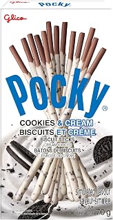 Glico Pocky Cookie and Cream, 70 Grams × 10 Packages