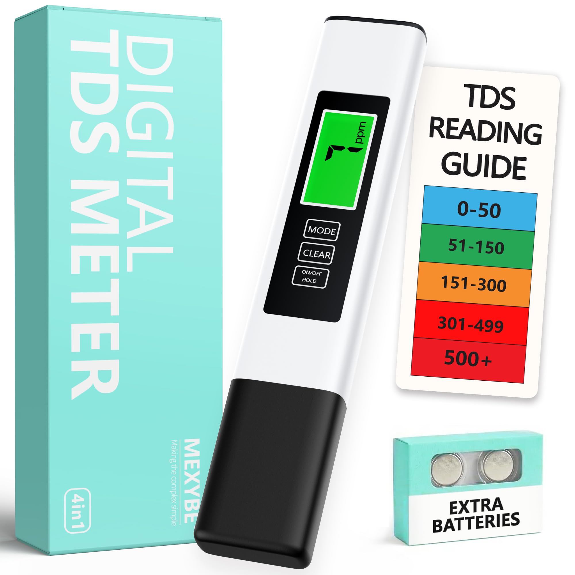 2026 All-New 4 in 1 Tds Meter Digital Water Tester - Accurate and Reliable TDS E