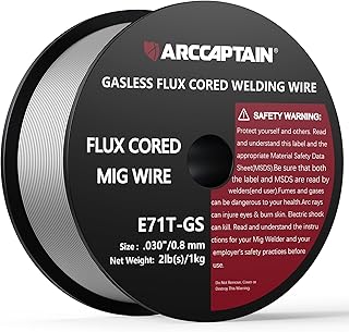 ARCCAPTAIN Flux Core Welding Wire E71T-GS .030" 2LB x 1 | Mild Carbon Steel, Gasless Welding with Stable Arc, Low Spatter, Smooth Feeding &amp; Reliable All-Position Performance