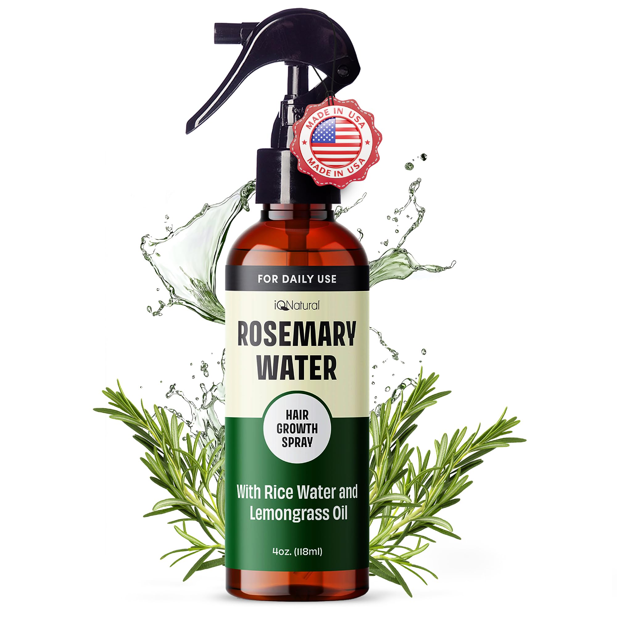 IQNATURAL Rosemary Water Spray for Hair Growth - Rosemary Water Spray & Rosemary