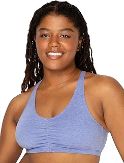 Fruit of the Loom Adjustable Shirred Front Racerback Bra (Pack of 3) Women's Sports Bra (Pack of 3)