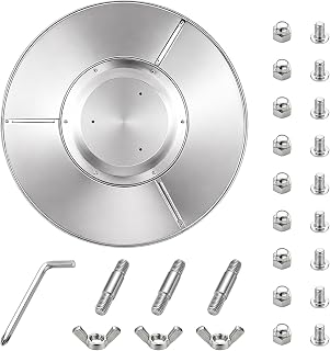 33 Inch Round Patio Heater Reflector Shield, 3 Pre-Drilled Holes | Dome Top Replacement Parts with 3 Pre-Drilled Mount Holes for Outdoor Propane Patio Heaters