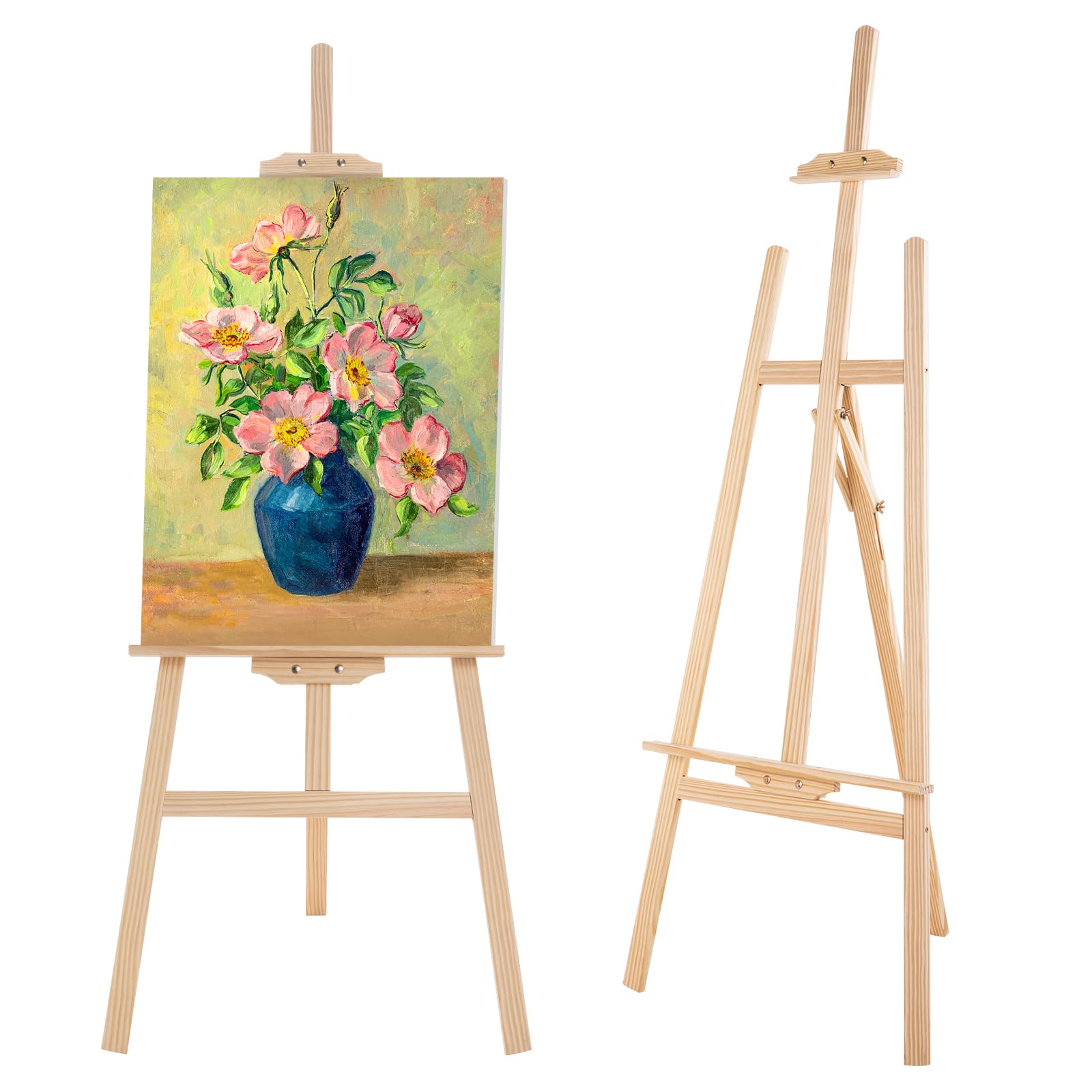 Falling in Art Easel Stand for Painting, Wooden Easels for Painting Canvas, Adju