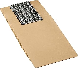 Amazon Basics Hardboard Office Clipboard - 6-Pack