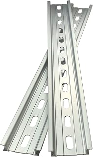 International Connector T&G 2 Pieces DIN Rail Slotted Aluminum RoHS 12" Inches Long 35mm Wide 7.5mm High