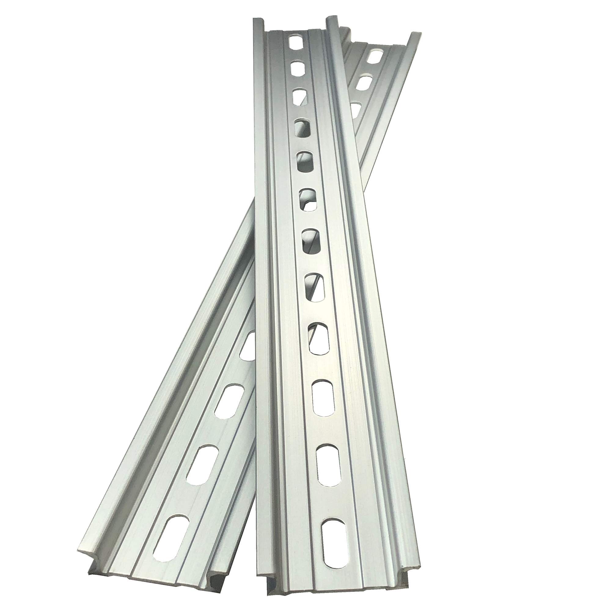 International Connector T&G 2 Pieces DIN Rail Slotted Aluminum RoHS 12" Inches L