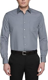 Van Heusen Men's Poplin, Regular Fit, Firm Pointed Collar, Classic Shirt