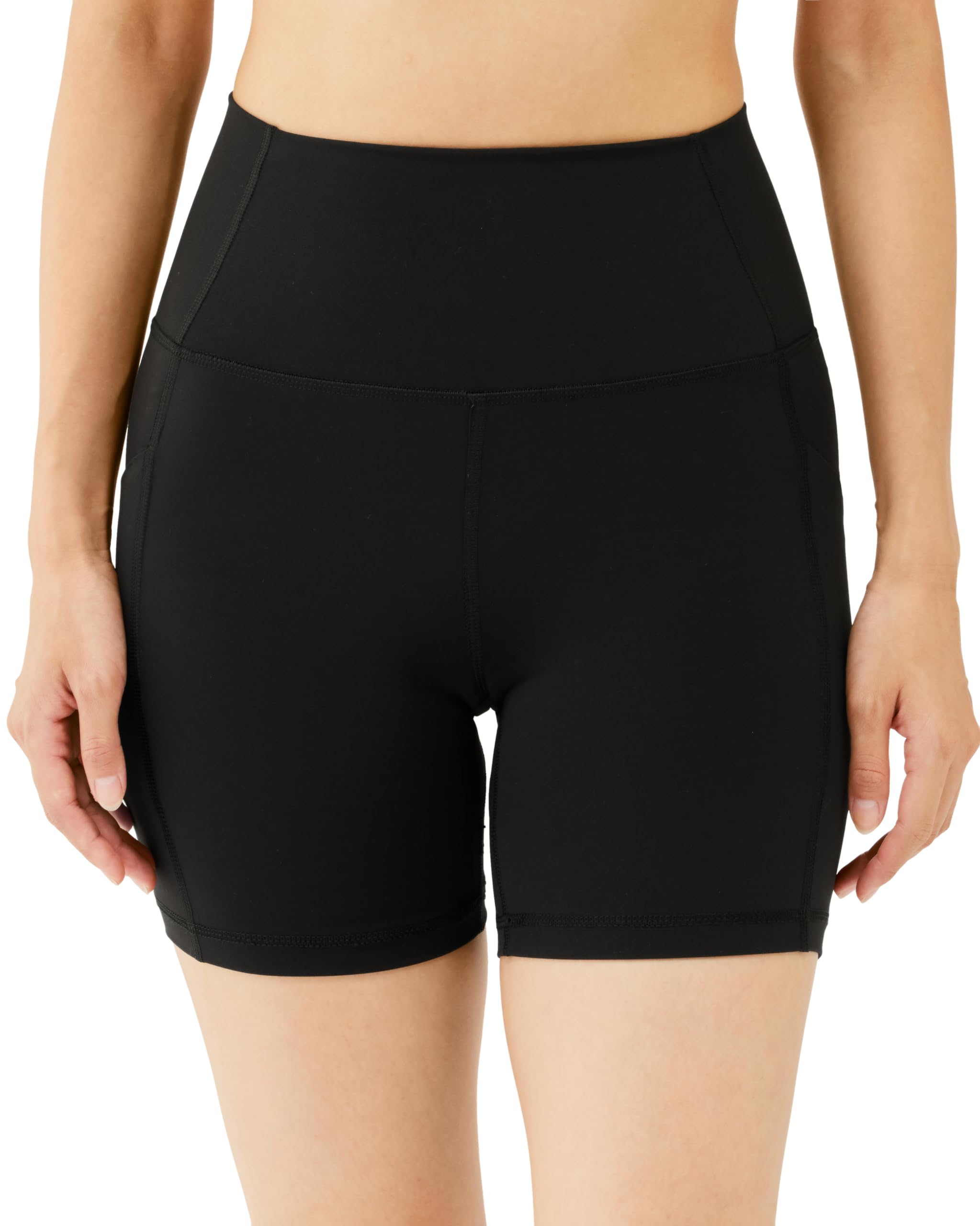 Amazon Essentials Women's Yoga Biker Shorts High Waist Moisture Wicking Material