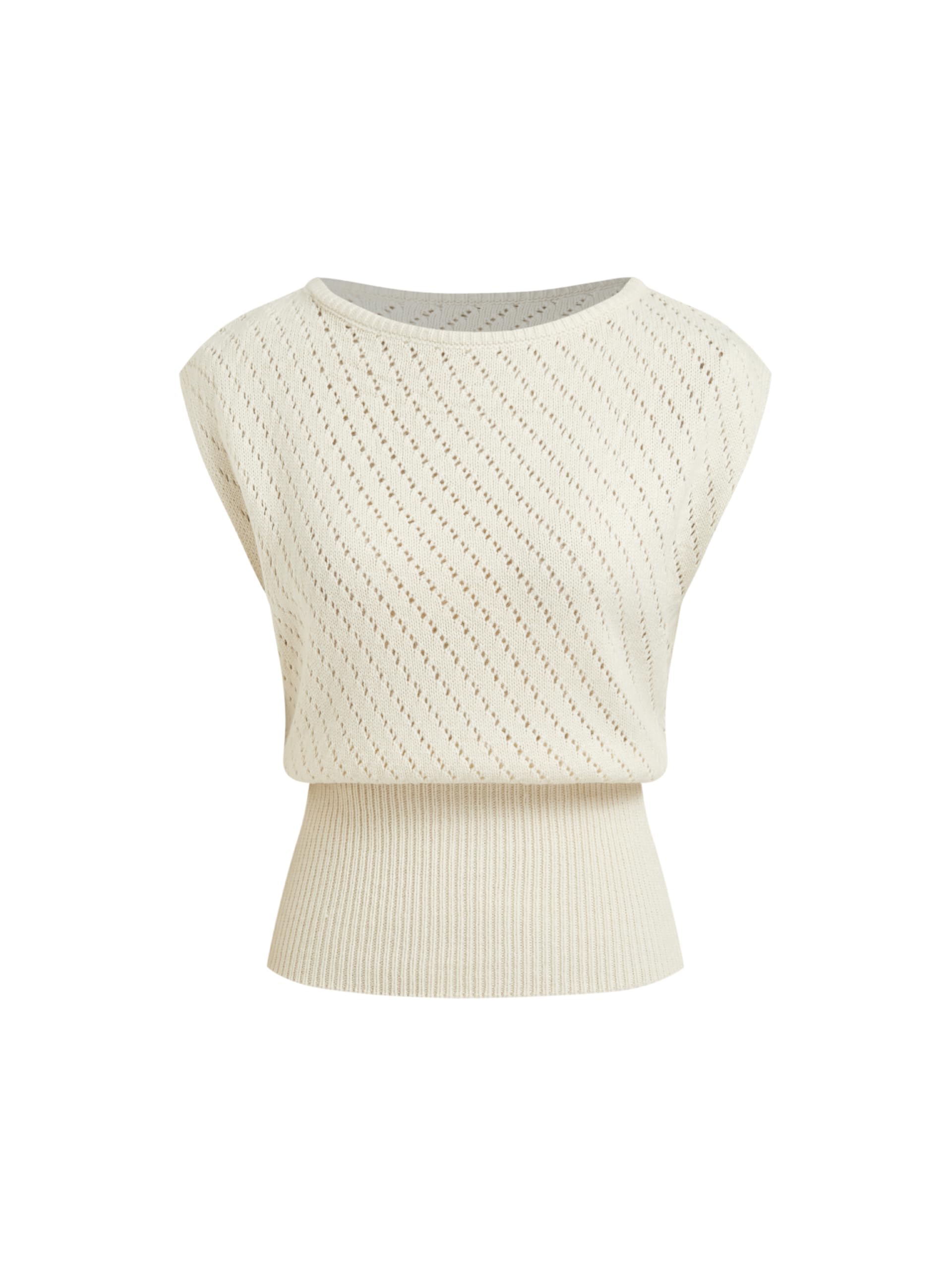 CIDER Summer Short Sleeve Sweater Vest for Women Boat Neck Ribbed Knit Cap Sleev