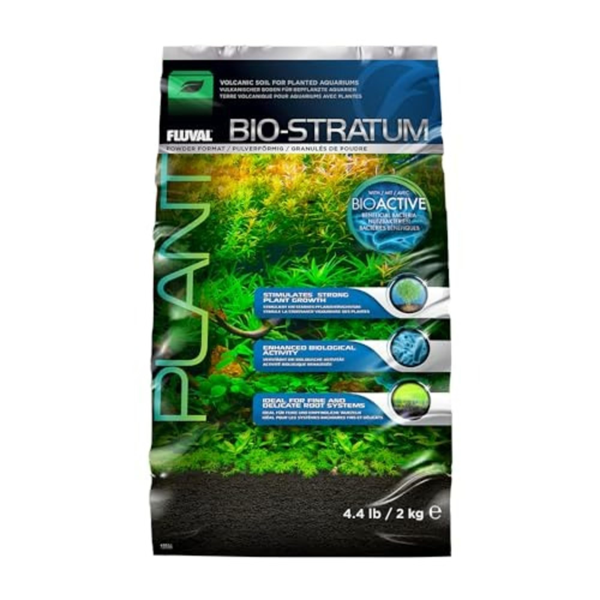 Fluval 12696 Volcanic Soil Bio Stratum for Planted Tanks, 4.4 lbs. | Natural Min
