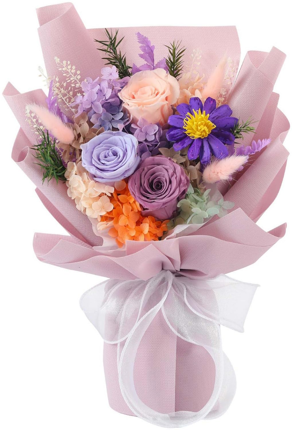 Forever Flowers for Delivery, Preserved Purple Rose Bouquet, Birthday Gift | Rea