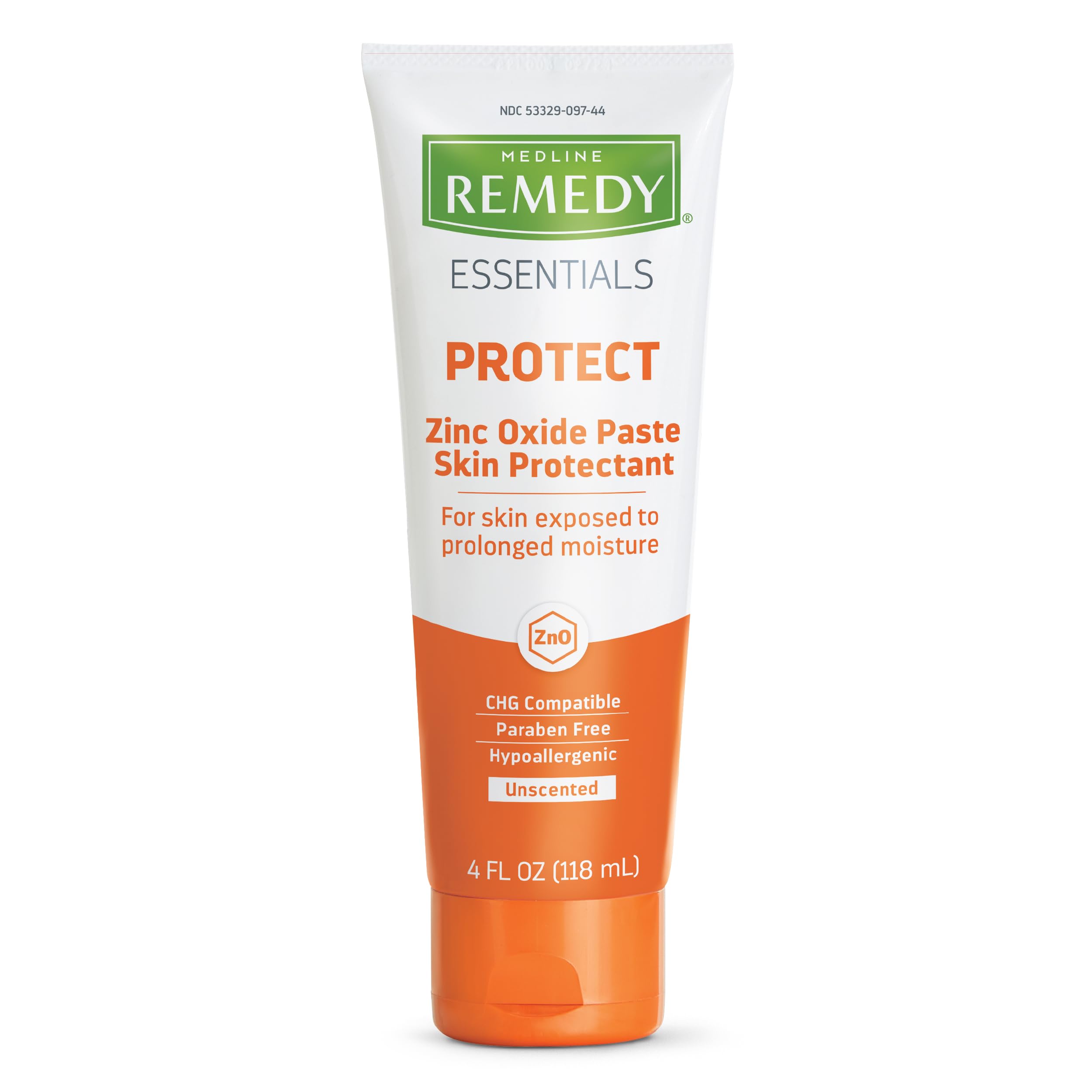 Medline Remedy Essentials Zinc Oxide Skin Protectant Paste (4 oz Tube), Unscente