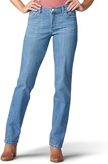 Lee Women's Denim Trousers, Solid Premium Light Blue