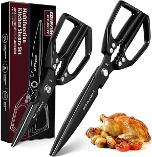 Dream Reach Kitchen Scissors Set, Black Heavy Duty Kitchen Shears Set