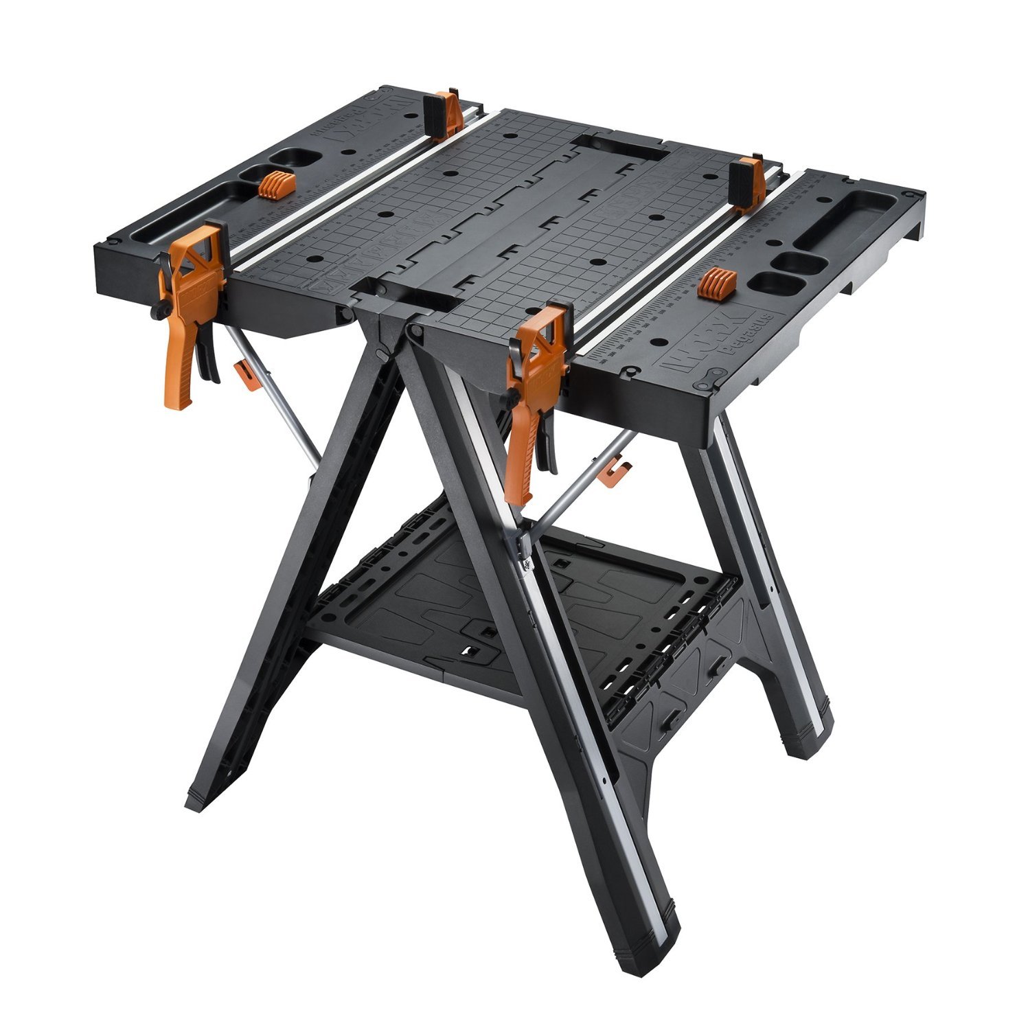 WORX Pegasus WX051 Folding Work Table & Sawhorse with Clamps | Portable multi-fu