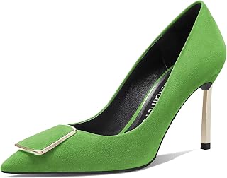 Castamere Women's Stiletto High Heel Closed Toe Pumps Slip-on Party Office Dress Cute Classic Shoes 8.5 cm Heels