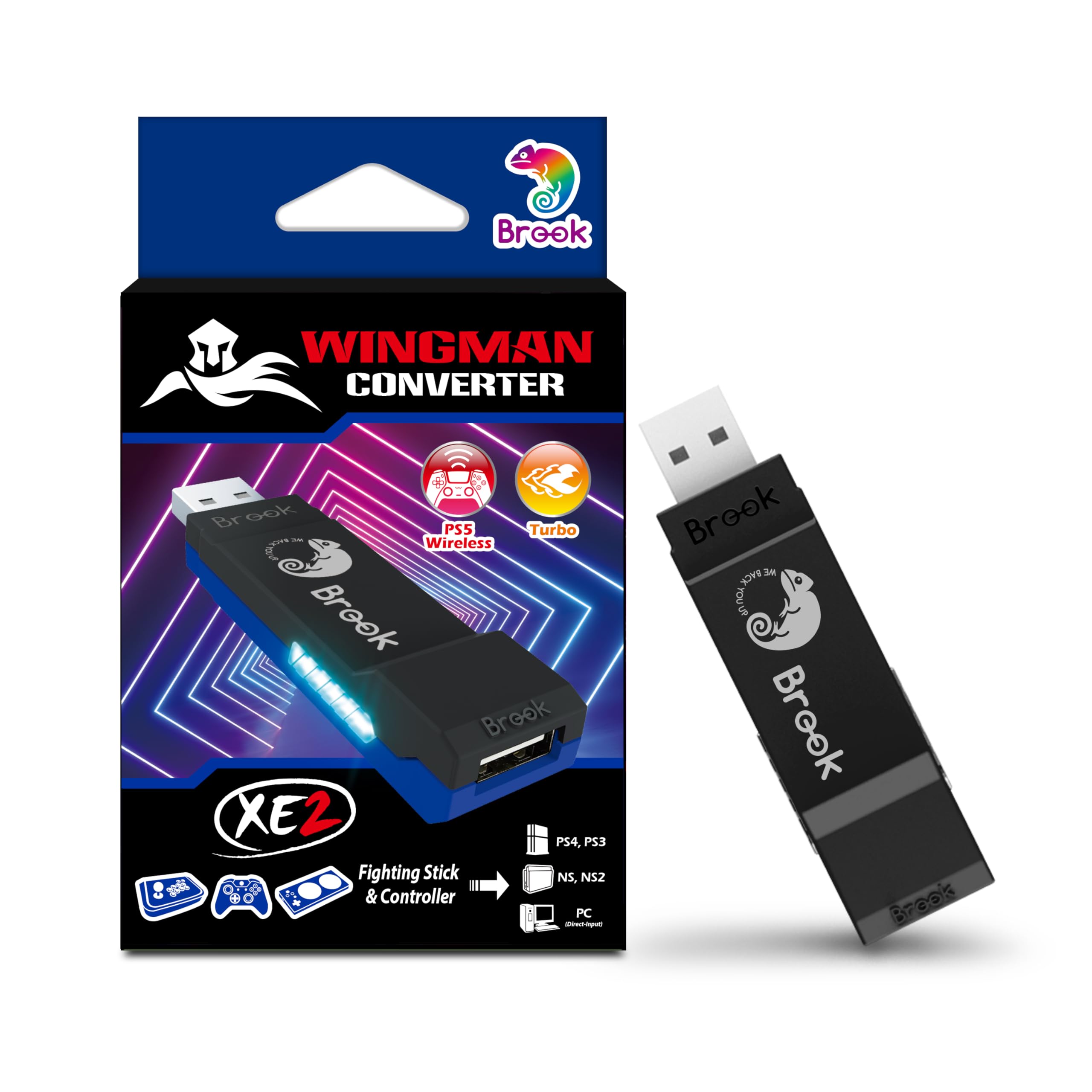 Brook Wingman XE 2 Converter - Two in One Wireless Controller Adapter for PS, NS
