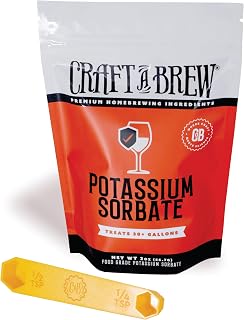 Craft A Brew - Potassium Sorbate - 2oz - Food Grade Stabilizer for Wine, Cider, Mead - Backsweetening - Ingredients for Home Brewing - Mead & Wine Making Supplies - Yields 20+ Gallons